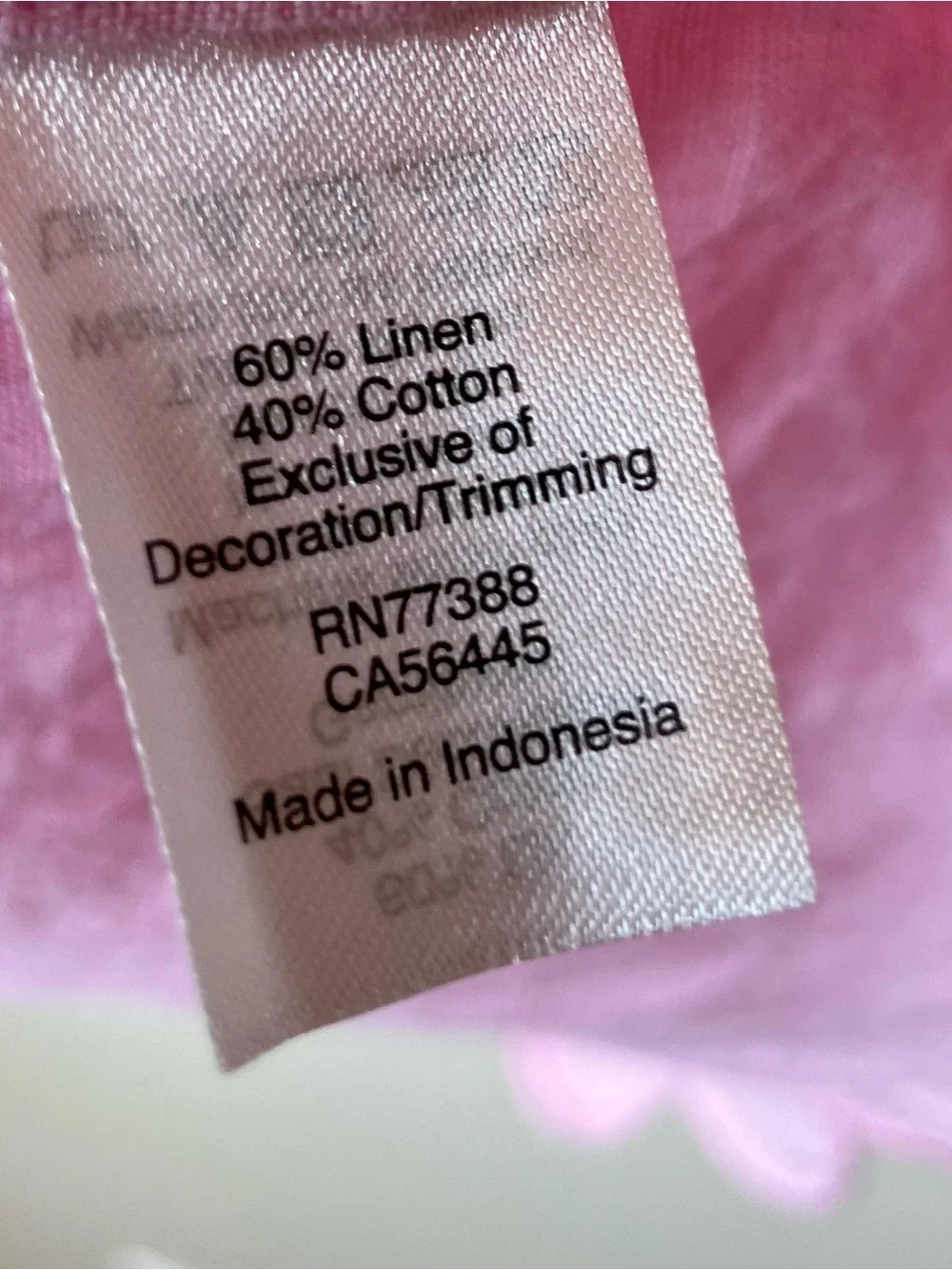 J. Crew Light Pink Scallop-Trim Linen RichTunic